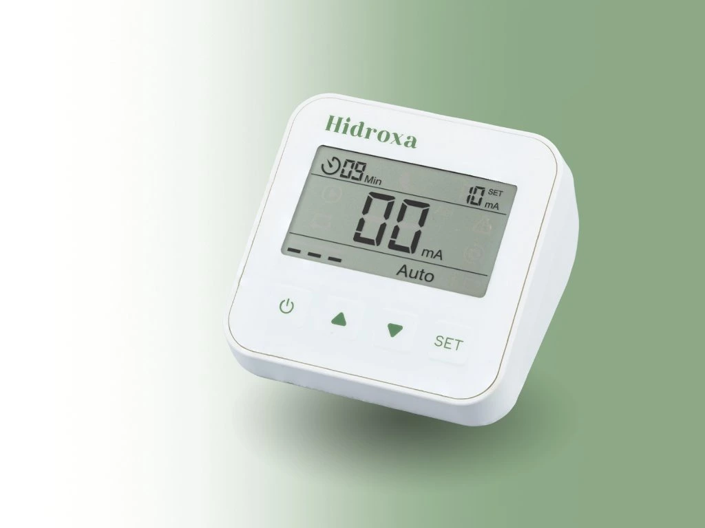 Adjusting Hidroxa iontophoresis machine settings for hyperhidrosis treatment
